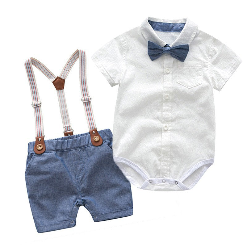 💙 Baby Boy Suspender Set – Classic & Cute 👶