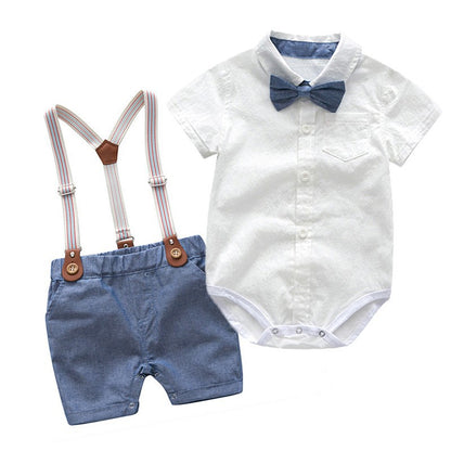 💙 Baby Boy Suspender Set – Classic & Cute 👶