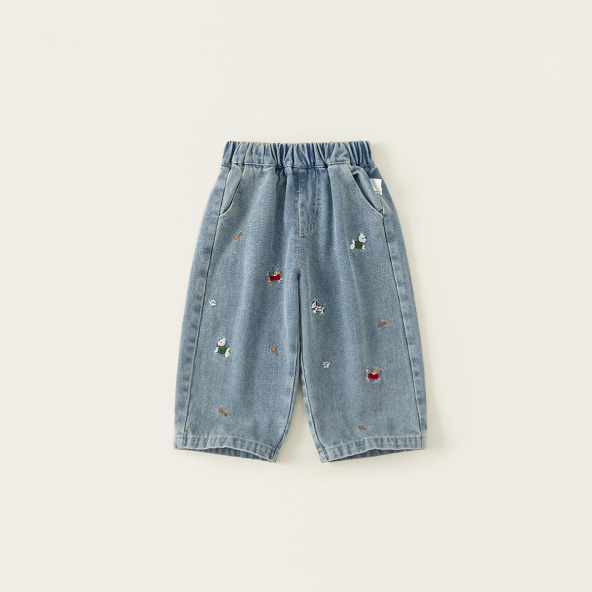 🐾 Kids Cartoon Embroidered Pants – Fun & Comfy 👖✨