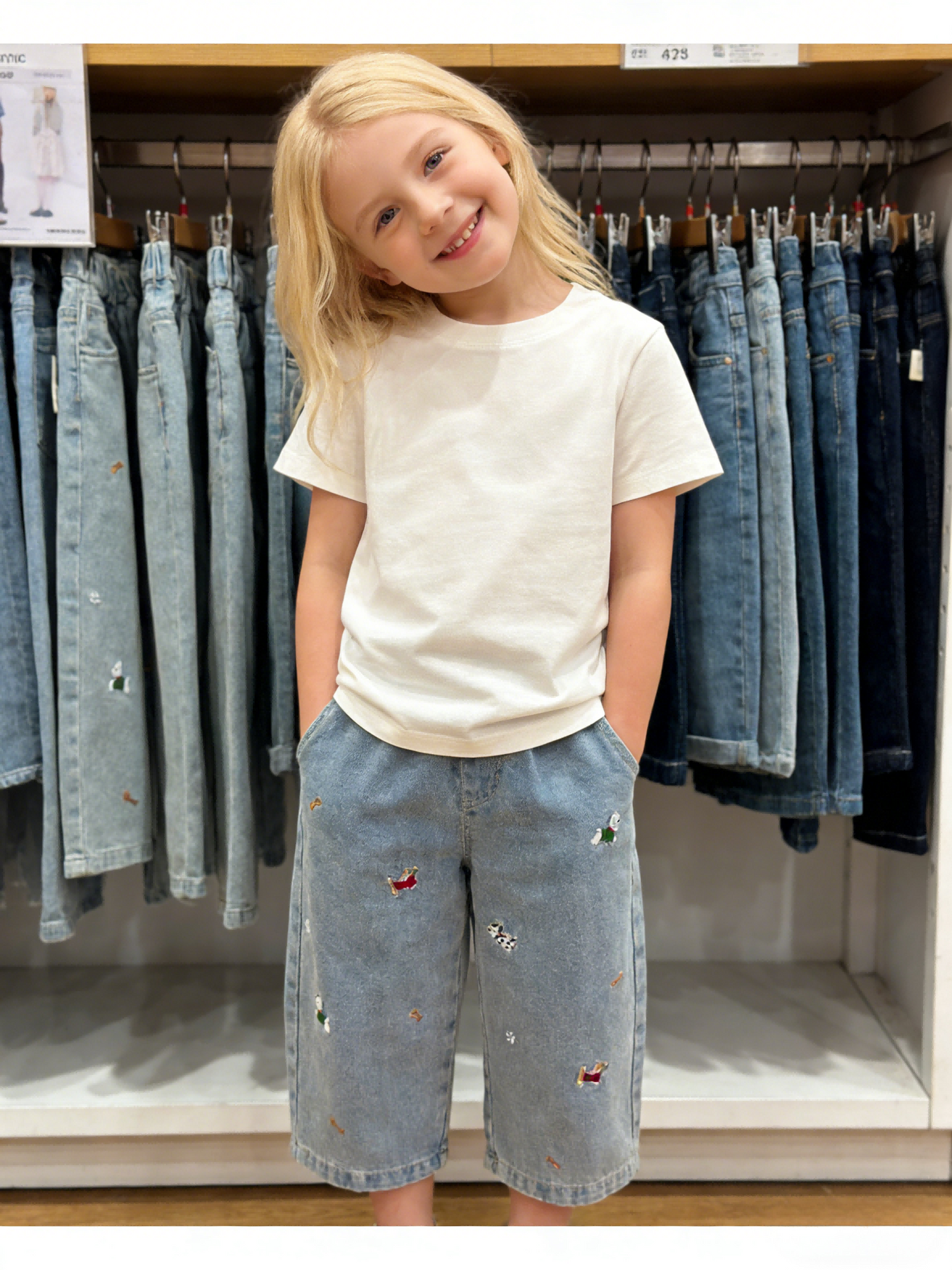 🐾 Kids Cartoon Embroidered Pants – Fun & Comfy 👖✨