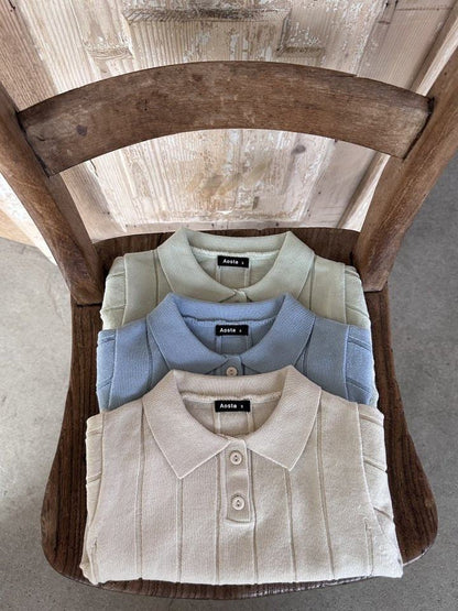 👕 Knitted Baby Polo Shirt – Soft & Stylish Everyday Wear 🌿👶