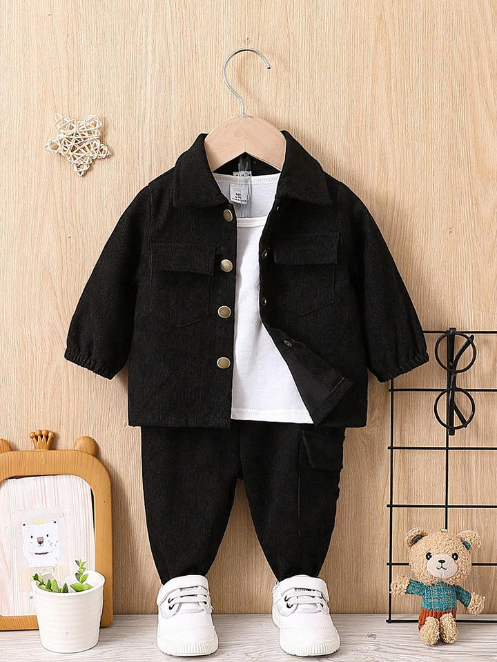 🧸 Baby Boy Classic Cord Set – Smart & Stylish 👶✨