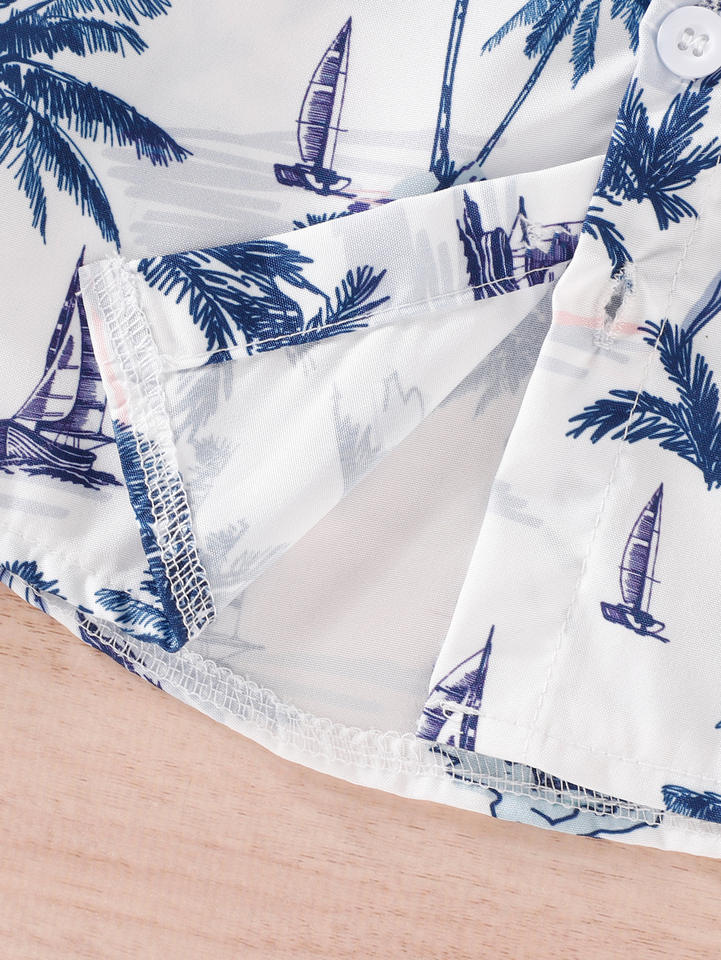 🌴 Baby Boy Summer Palm Set – Fresh & Cool 👶✨