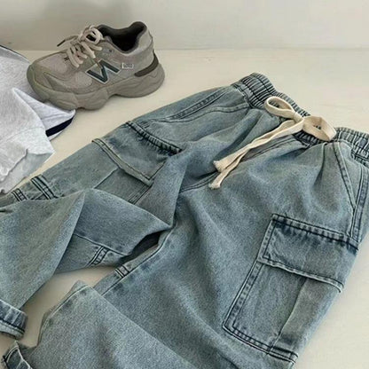 👖 Kids Denim Cargo Pants – Cool & Comfortable ✨