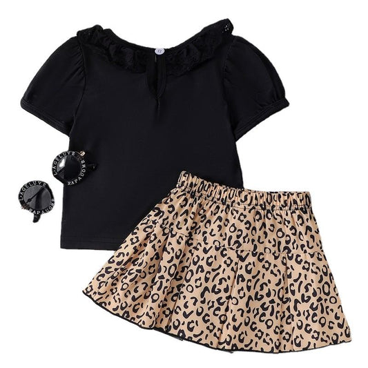 🖤 Baby Girl Leopard Chic Set – Bold & Stylish 🐆✨