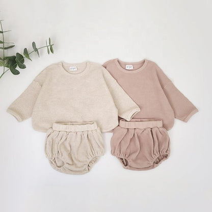 🤎 Cozy Baby Lounge Set – Soft, Simple & Adorable 👶✨