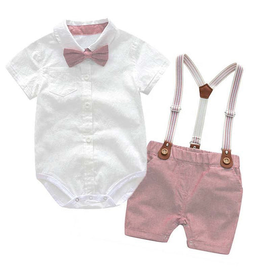 💙 Baby Boy Suspender Set – Classic & Cute 👶