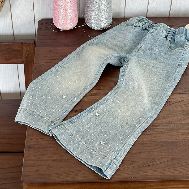 💙 Kids Butterfly Denim Pants – Soft & Stylish 👖✨