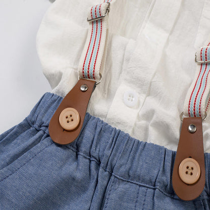 💙 Baby Boy Suspender Set – Classic & Cute 👶