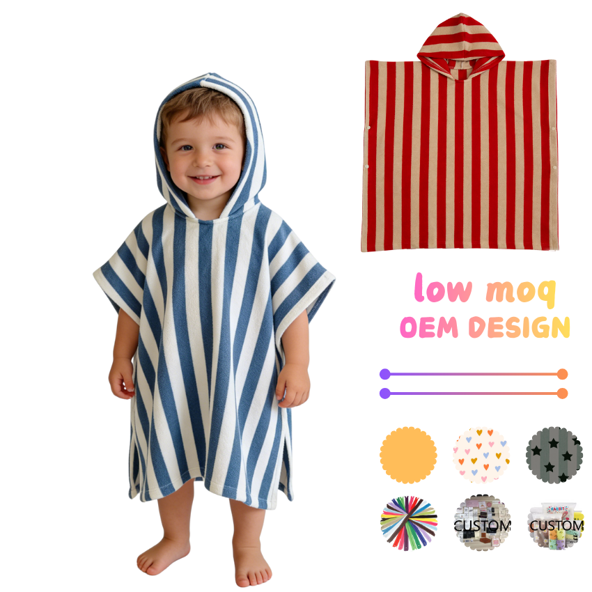 🏖️ Kids Hooded Towel Poncho – Fun & Practical 🧸✨