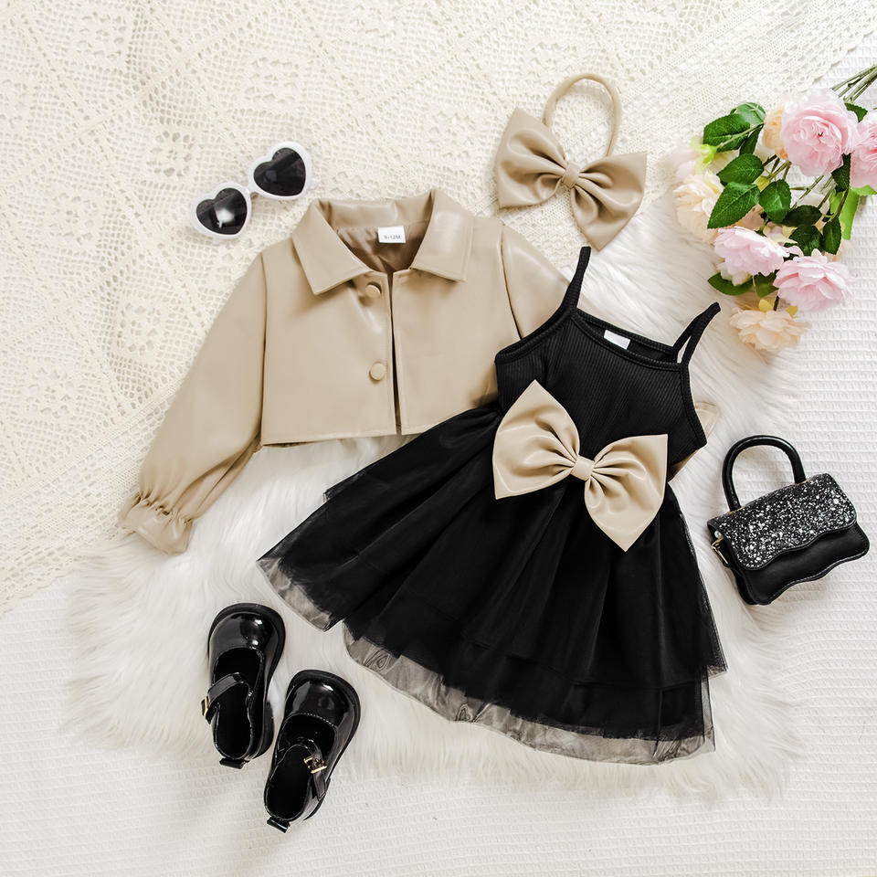 🖤 Baby Girl Party Dress Set – Chic & Luxury Style 👶✨