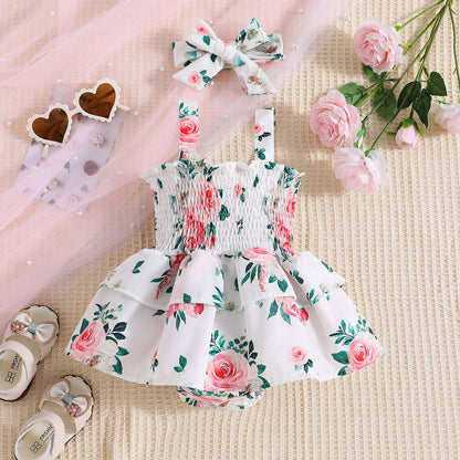 🌸 Baby Girl Floral Summer Dress – Sweet Garden Vibes 👶💐