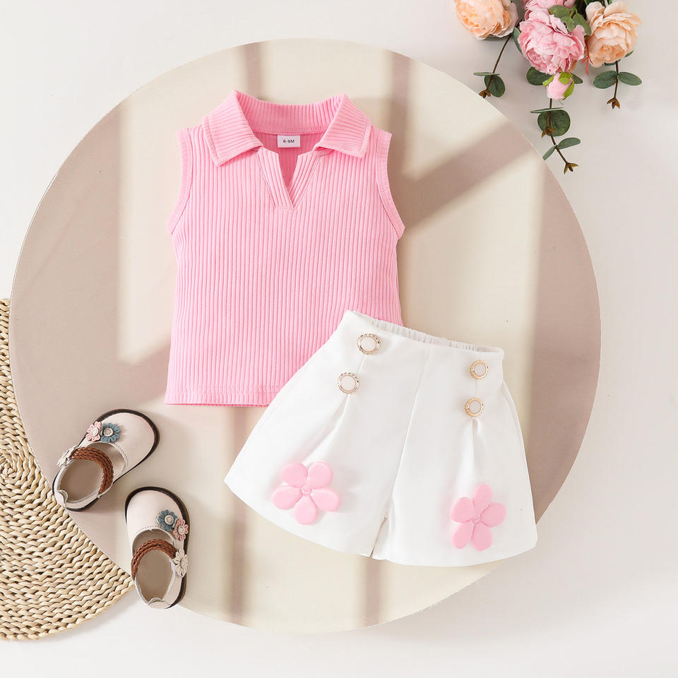 🌸 Baby Girl Summer Set – Fresh & Elegant 💕👶