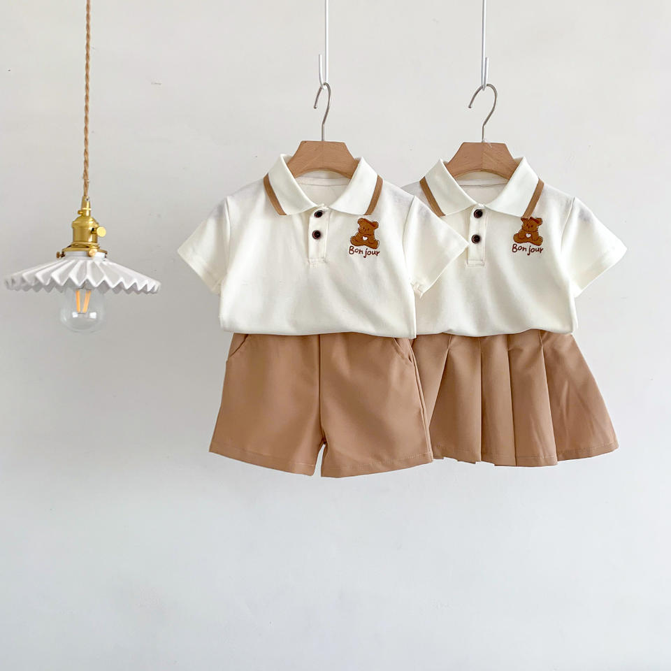 👕 Baby Polo Outfit Set – Cotton Shirt & Shorts/Skirt 2-Piece Summer Set 👶✨