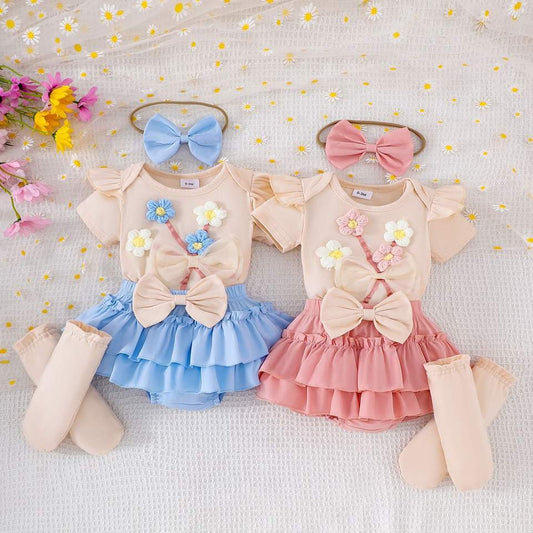 🌸 Baby Girl Ruffle Romper Set – Sweet & Princess Style 👶🎀