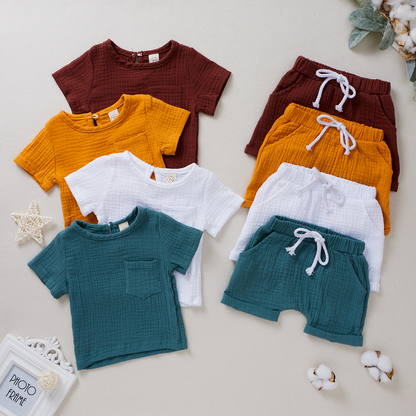 Baby Summer Cotton Set – Simple & Stylish 👶☀️
