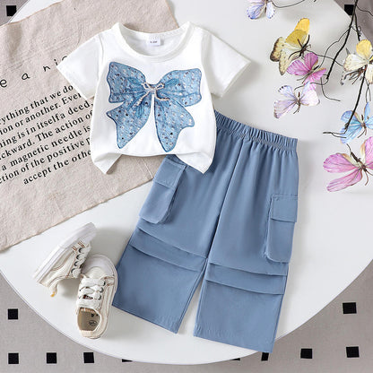 🎀 Baby Girl Bow Outfit Set – Stylish & Trendy Look 👶💙