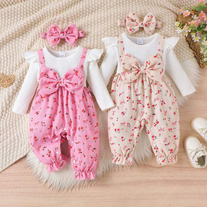 🎀 Baby Girl Floral Romper Set – Sweet & Stylish Everyday Look 🌸👶