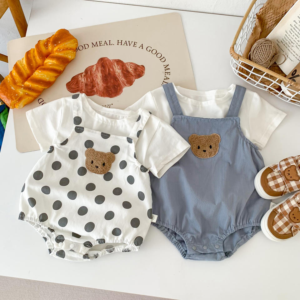 🧸 Baby Bear Dungaree Set – Sweet & Cozy 👶✨