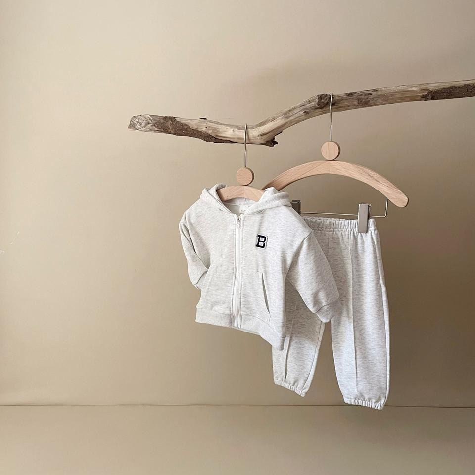🧥 Baby Hoodie Tracksuit Set – Zip-Up Jacket & Jogger Pants 2-Piece Outfit 👶✨