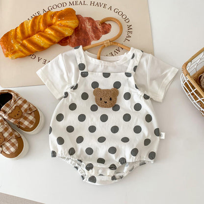 🧸 Baby Bear Dungaree Set – Sweet & Cozy 👶✨