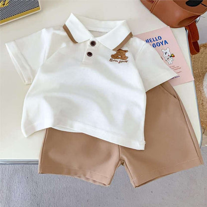 👕 Baby Polo Outfit Set – Cotton Shirt & Shorts/Skirt 2-Piece Summer Set 👶✨