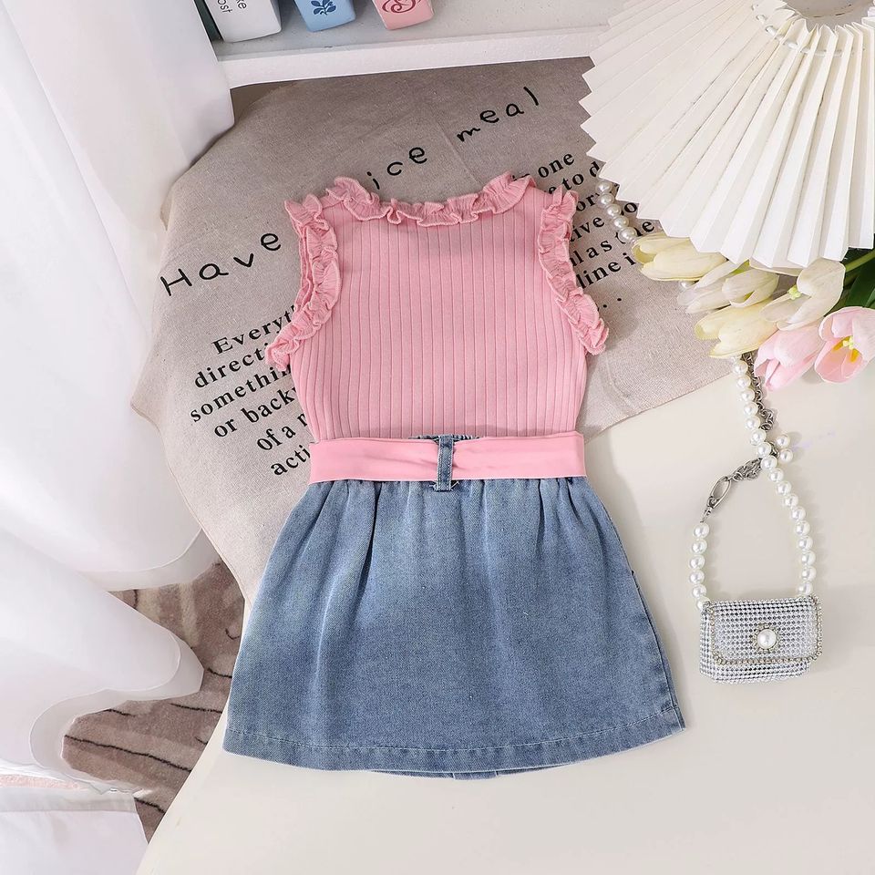 🎀 Baby Girl Denim Skirt Set – Cute & Stylish Everyday Look 👶💖