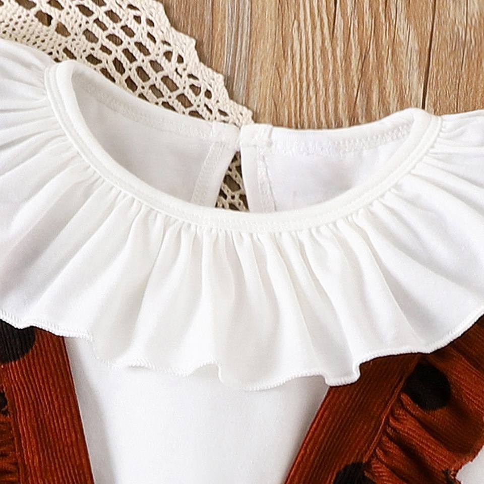 🍂 Polka Dot Baby Suspender Outfit – Sweet & Stylish Look 👶✨