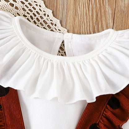 🍂 Polka Dot Baby Suspender Outfit – Sweet & Stylish Look 👶✨