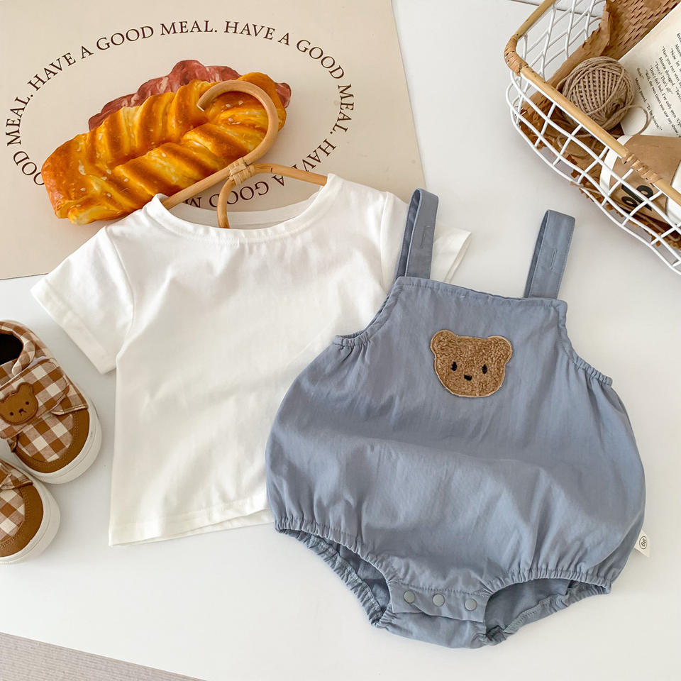 🧸 Baby Bear Dungaree Set – Sweet & Cozy 👶✨