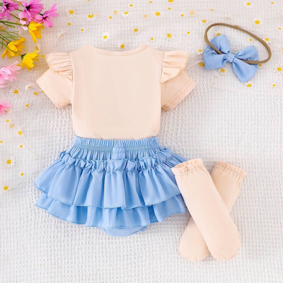 🌸 Baby Girl Ruffle Romper Set – Sweet & Princess Style 👶🎀