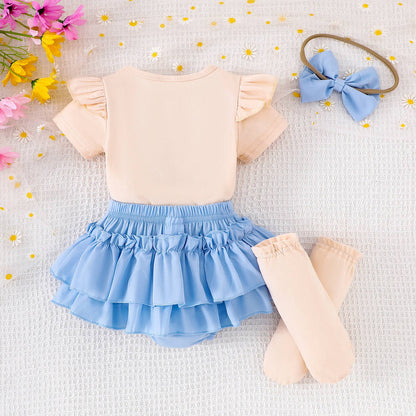 🌸 Baby Girl Ruffle Romper Set – Sweet & Princess Style 👶🎀