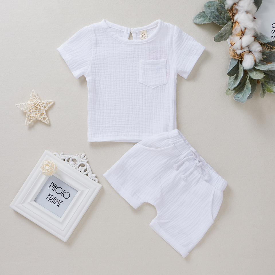 Baby Summer Cotton Set – Simple & Stylish 👶☀️