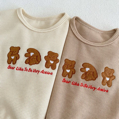 🧸 Bear Print Baby Summer Set – Cute & Comfy Everyday Wear 👶☀️