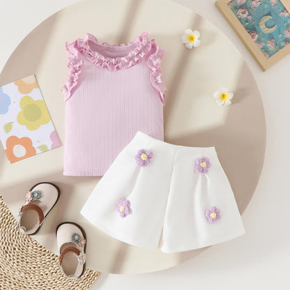 🌸 Baby Girl Floral Skirt Set – Sweet & Elegant Look 👶💖