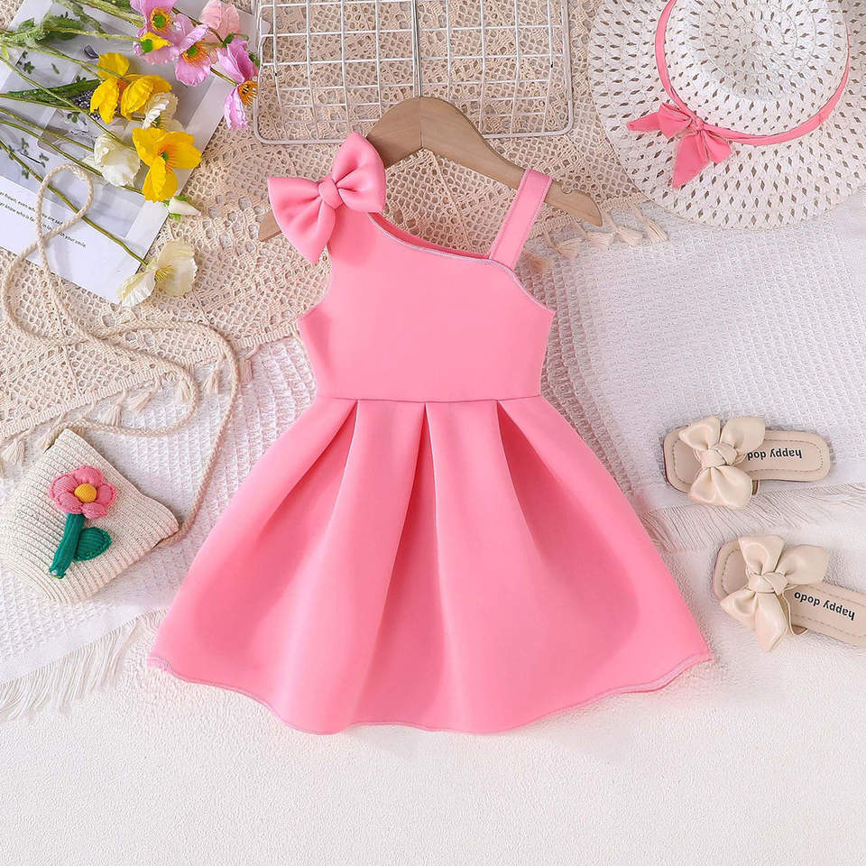🎀 Baby Girl Elegant Bow Dress – Simple, Classy & Adorable 👶💖