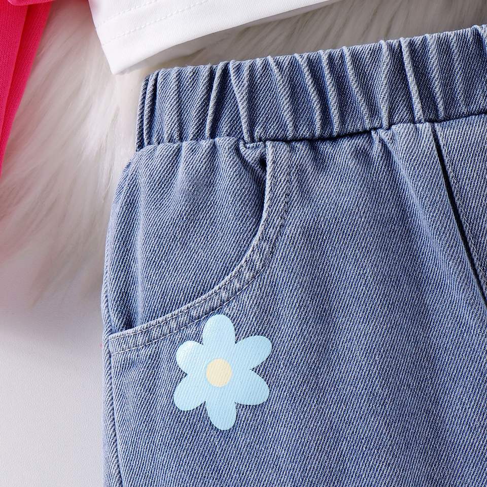 🌸 Baby Girl Flower Denim Set – Trendy & Cute 👧✨