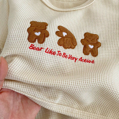 🧸 Bear Print Baby Summer Set – Cute & Comfy Everyday Wear 👶☀️