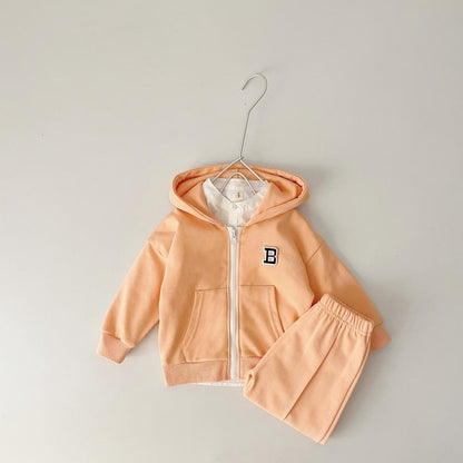 🧥 Baby Hoodie Tracksuit Set – Zip-Up Jacket & Jogger Pants 2-Piece Outfit 👶✨