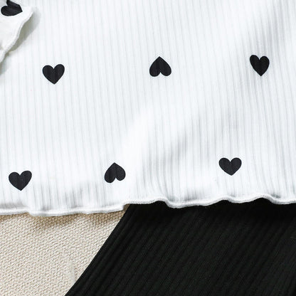🖤 Baby Girl Heart Outfit Set – Cute & Trendy Style 👶✨