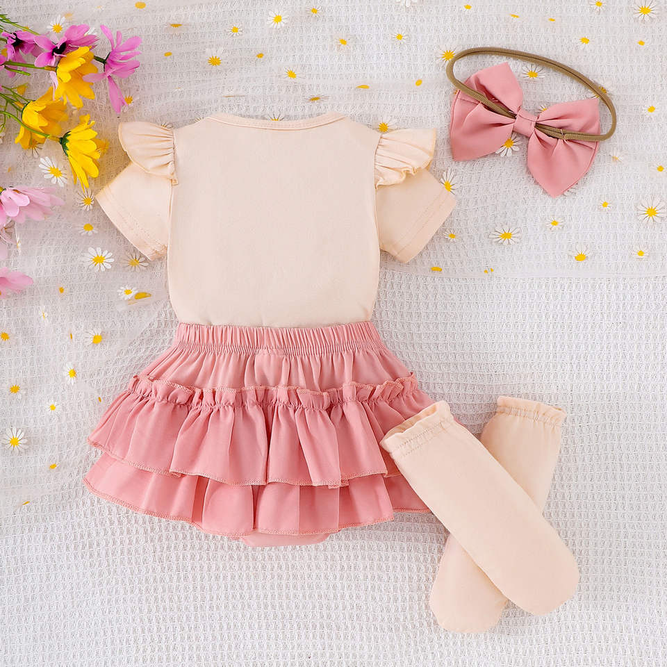 🌸 Baby Girl Ruffle Romper Set – Sweet & Princess Style 👶🎀