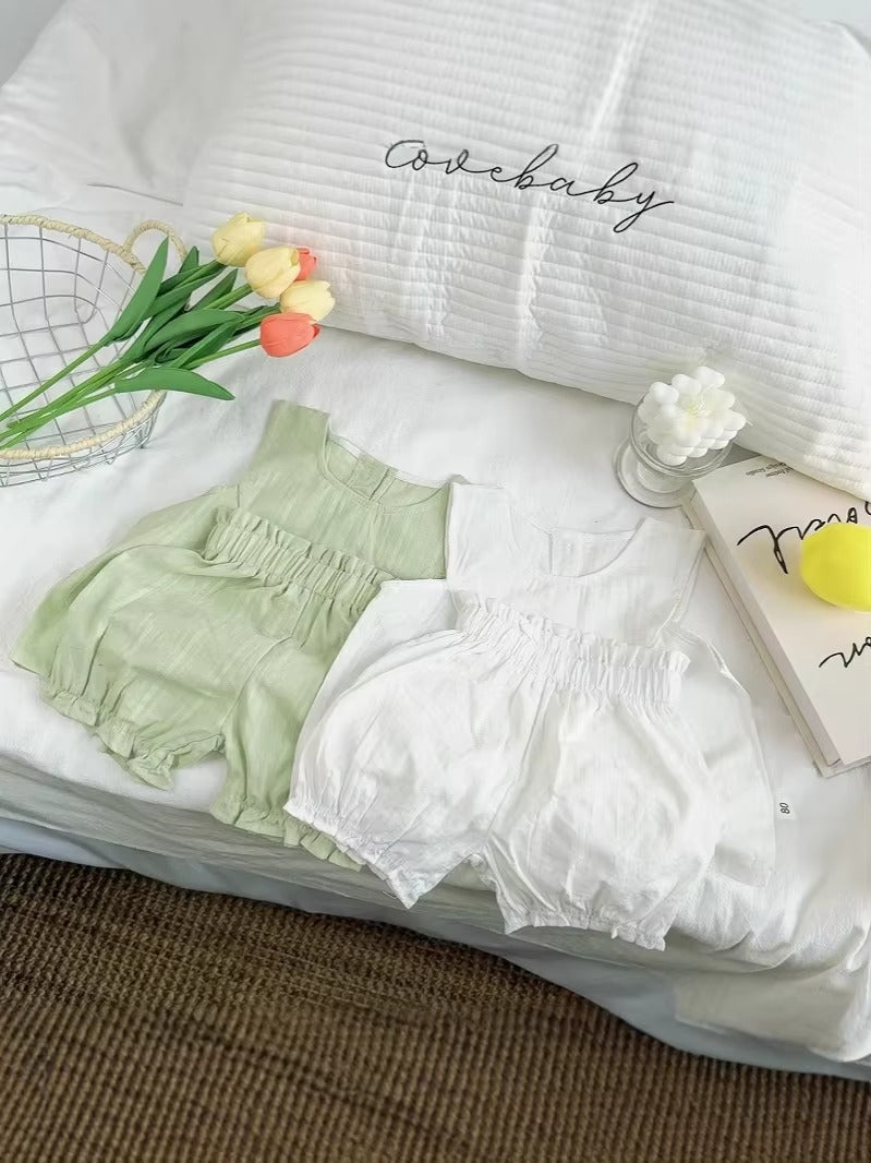 🌿 Baby Girl Summer Outfit Set