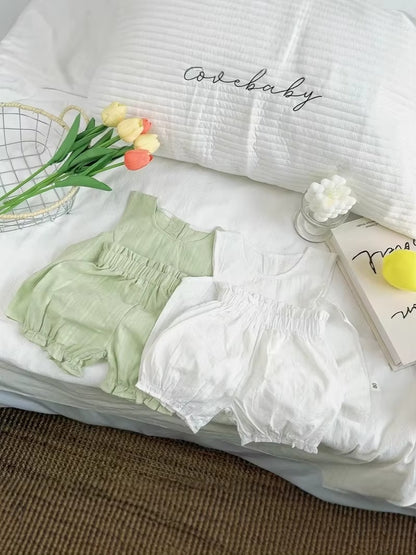 🌿 Baby Girl Summer Outfit Set