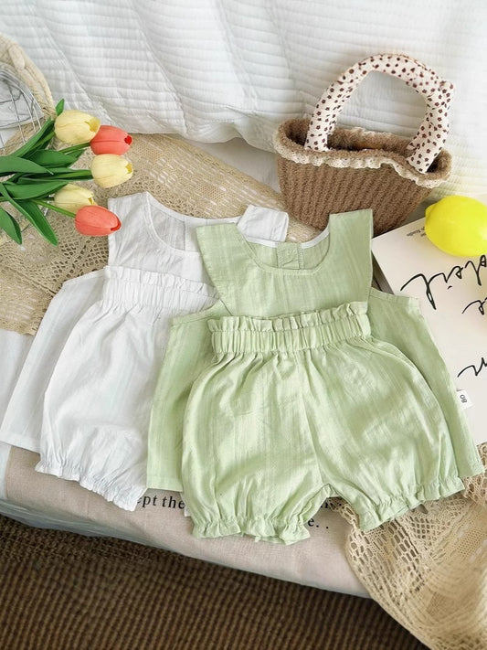 🌿 Baby Girl Summer Outfit Set